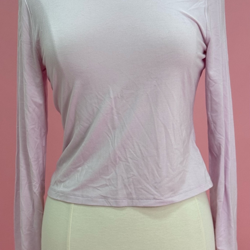 Wild Fable Pink Fitted Long Sleeve Blouse